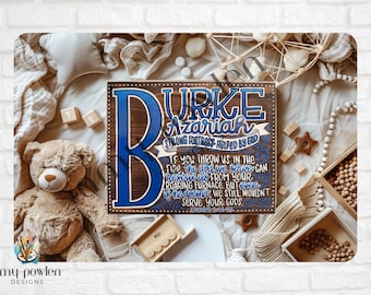 Hand-Painted Name Meaning Sign | Personalized Scripture Plaque