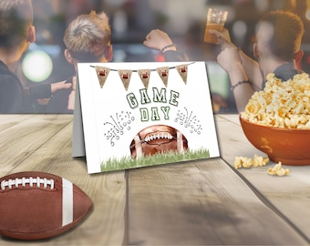 Letreros para mesas de fiesta de fútbol, decoraciones para el día del partido (descarga digital)