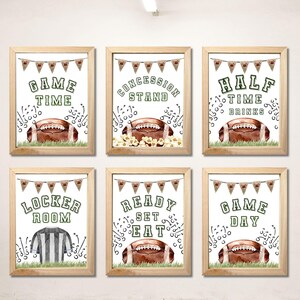 Football Party Signs | Party Decorations Football Birthday printable