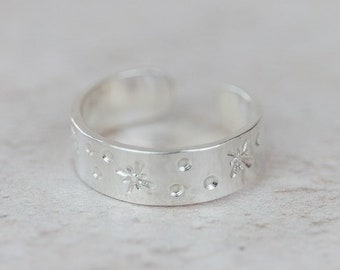 Sterling Silver Star Burst Toe Ring