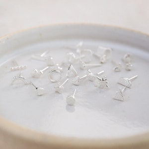 Handmade Sterling Silver Choose Your Own Pair Mismatch Mini Stud Earrings, Mix and Match