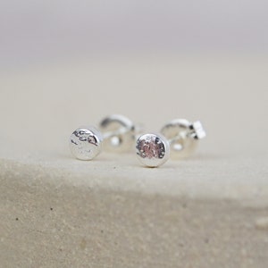 Sterling Silver Circle Mini Stud Earrings