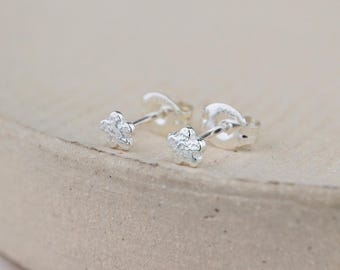 Sterling Silver Flower Mini Stud Earrings