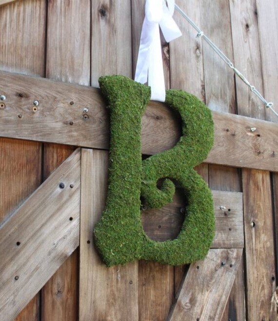 Items similar to Large Moss Letters on Etsy