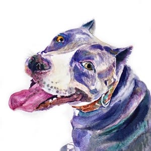 Custom Pet Portrait Watercolor - Pet  Portrait  - Original Watercolor Painting -  Dog Painting -  pet lover painting handmade wall art gift