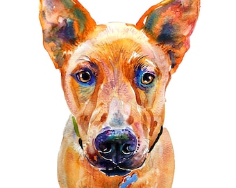 Custom Pet Portrait, Painting, Watercolor, Pet Portrait, Original Painting,  Watercolor Painting - Gift Art - Dog Portrait