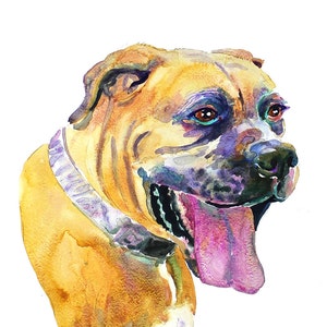 Custom Pet Portrait Watercolor - Pet  Portrait  - Original Watercolor Painting -  Dog Painting -  pet lover painting handmade wall art gift