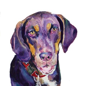 Custom Pet Portrait Watercolor - Pet  Portrait  - Original Watercolor Painting -  Dog Painting -  pet lover painting handmade wall art gift