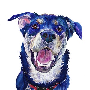 Custom Pet Portrait Watercolor - Pet  Portrait  - Original Watercolor Painting -  Dog Painting -  pet lover painting handmade wall art gift