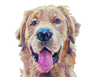 Custom Pet  Portrait, Pet Portrait, Original Watercolor Painting, Dog Portrait.