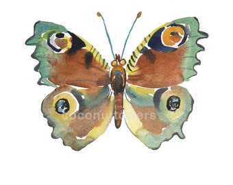 Children's Art - Butterfly - Size 8x10inches  -  Nursery Art Print