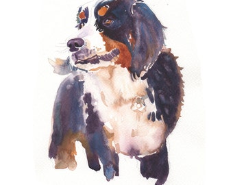 Custom Pet Portrait - Original Art - 11x14inches  - Watercolor Painting - Art - Dogs