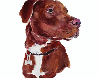 Aangepast huisdierportret - aangepaste portretten - originele kunst - 13x19inches - aquarel schilderen - kunst - honden