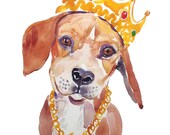 Custom Pet  Portrait, Custom Portraits, 13x19inchs, Original Watercolor Painting Dogs, Cats, Animals  - Large Illustration
