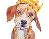 Benutzerdefinierte Pet Portrait, benutzerdefinierte Portraits, 13 x 19 Zoll, Original Aquarell Malerei Hunde, Katzen, Tiere - große Illustration