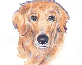 Aangepaste Huisdier Portret - Aangepaste portretten - Originele kunst - 11x14inches - Aquarel Schilderen - Kunst - Honden