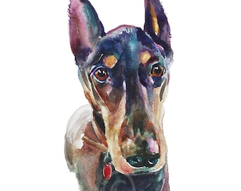 Custom Pet Portrait Acuarela - Pet Portrait - Pintura de acuarela original - Pintura de perro - amante de la mascota pintura hecha a mano arte de pared regalo