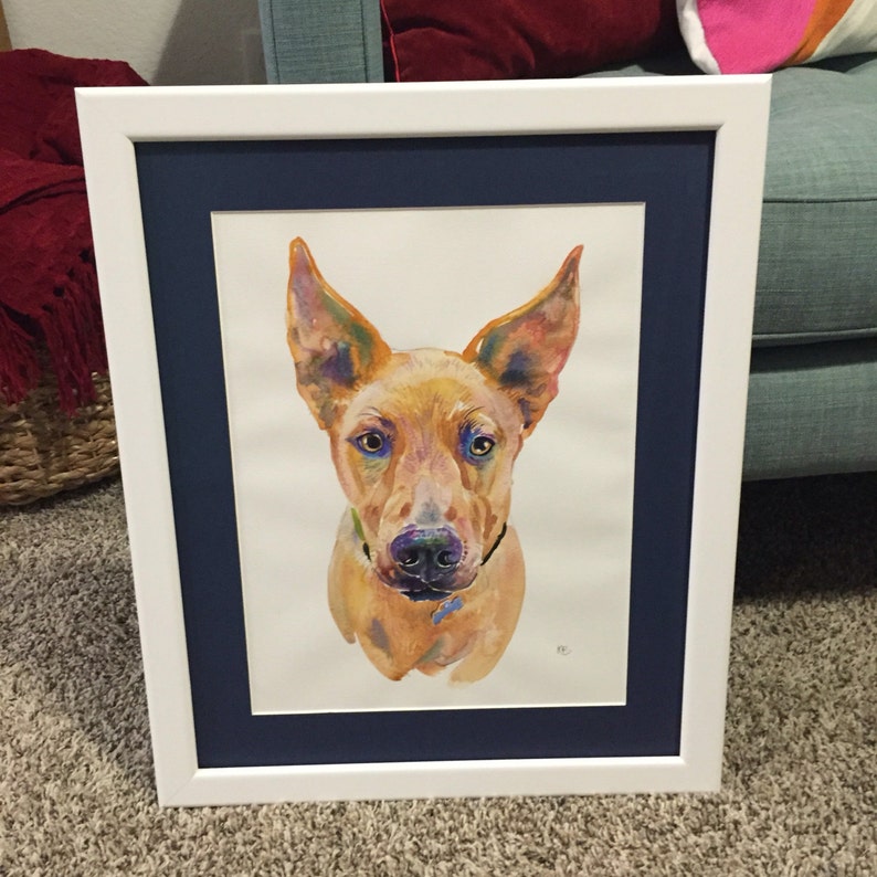 Custom Pet Portrait, Painting, Watercolor, Pet Portrait, Original Painting, Watercolor Painting Gift Art Dog Portrait image 4