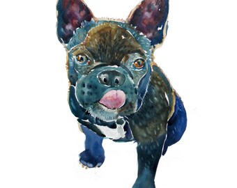 Painting - Custom Portraits - Pet Portrait - Watercolor Painting - Dog Portrait
