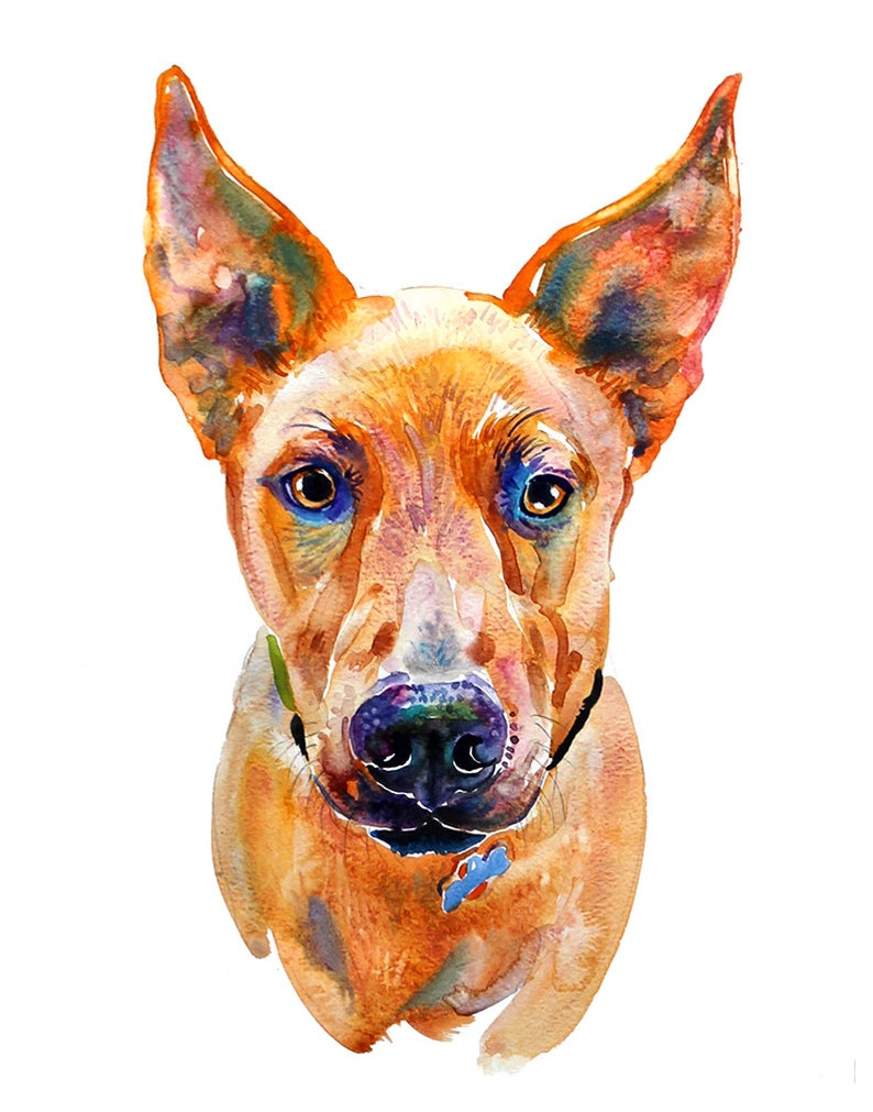 Custom Pet Portrait, Painting, Watercolor, Pet Portrait, Original Painting, Watercolor Painting Gift Art Dog Portrait image 1