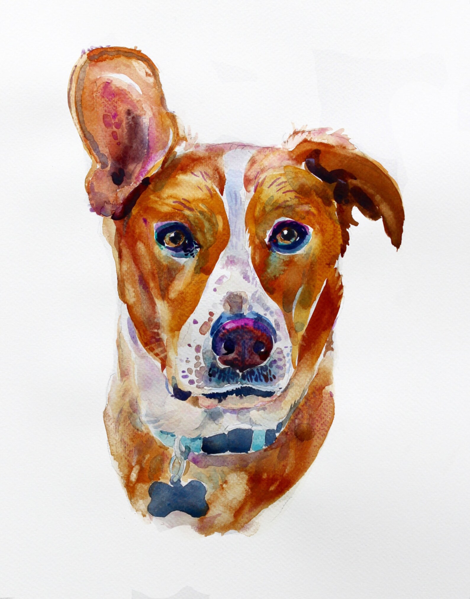 Custom Pet Portrait Pet Portrait Custom Painting Watercolor Etsy