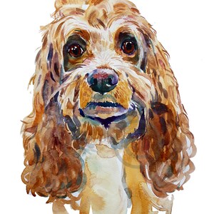 Painting - Custom Portraits - Pet Portrait - Watercolor Painting - Dog Portrait