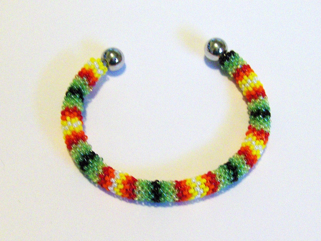 Bracciale Rigido In Pelle Con Perline Bianche: Gioielli - Foto 5