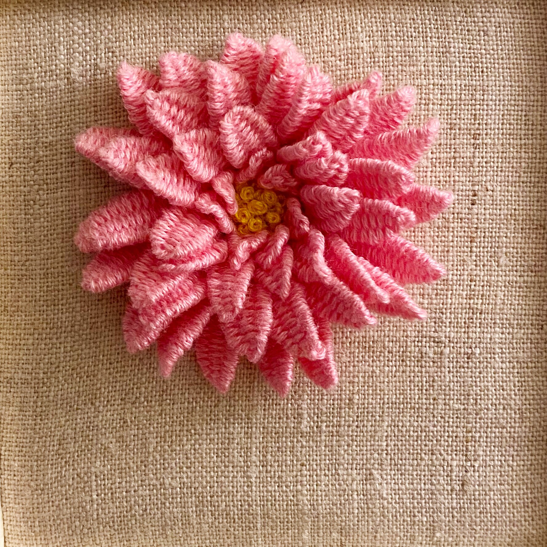 Embroidery Wooden Frame Kit Flower Hand Embroidery Full Kit for