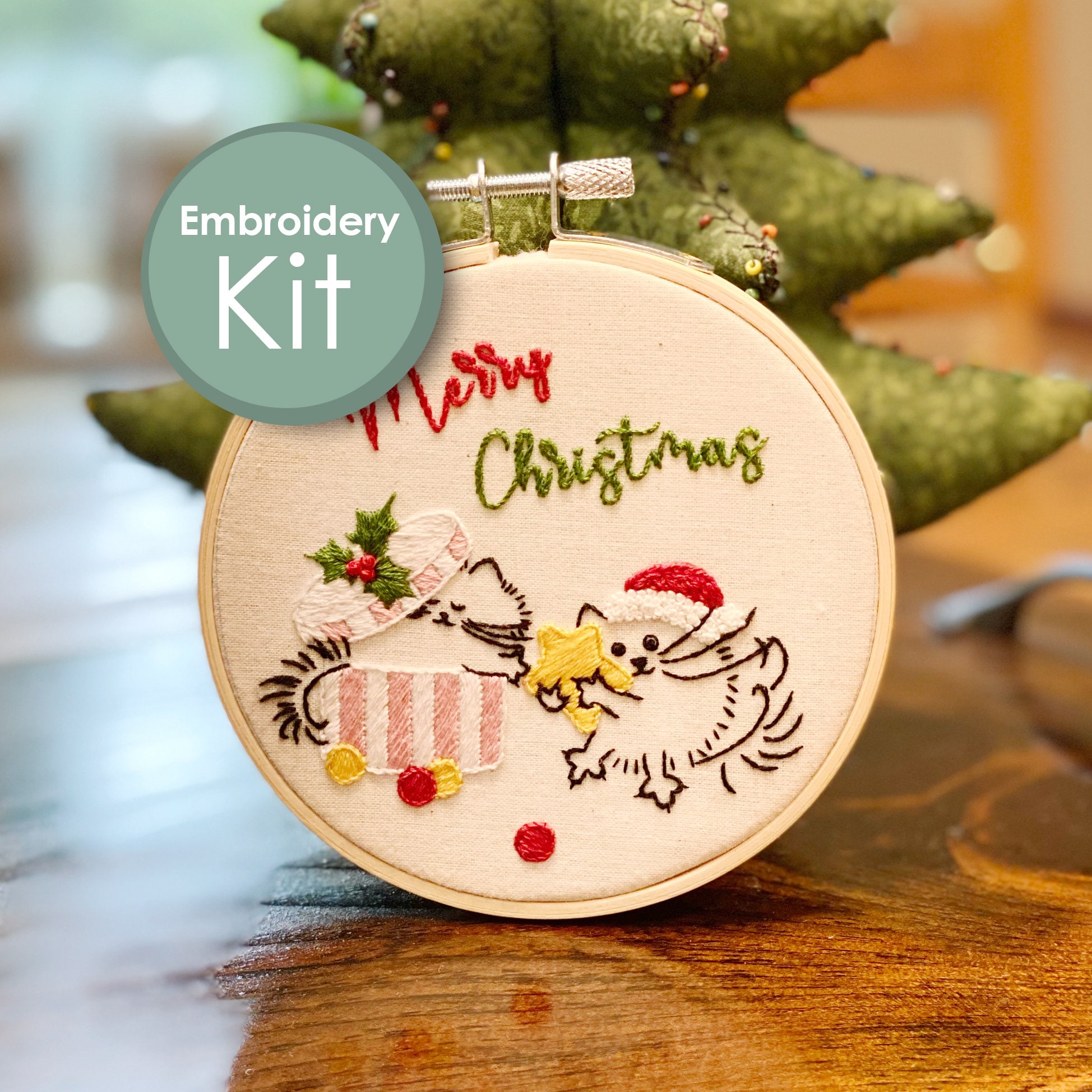 Embroidery Kit Christmas ornament personalized name Embroidery Kit for Beginners and Seasoned stitchers Wall Art DIY Needlework Gift Embroidery Kit Christmas ornament personalized name Embroidery Kit for Beginners and Seasoned stitchers Wall Art DIY Needlework Gift