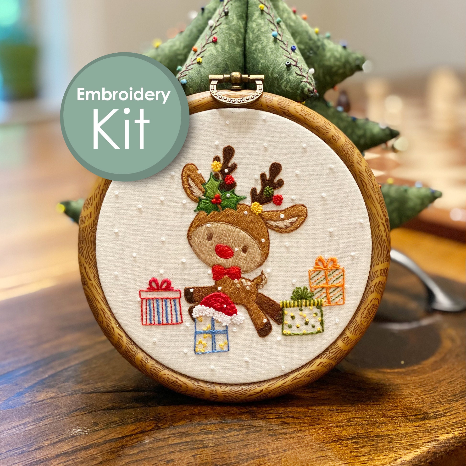 Embroidery Kit Christmas ornament personalized name Embroidery Kit for Beginners and Seasoned stitchers Wall Art DIY Needlework Gift Embroidery Kit Christmas ornament personalized name Embroidery Kit for Beginners and Seasoned stitchers Wall Art DIY Needlework Gift
