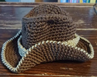 Newborn Cowboy hat crochet pattern, digital product