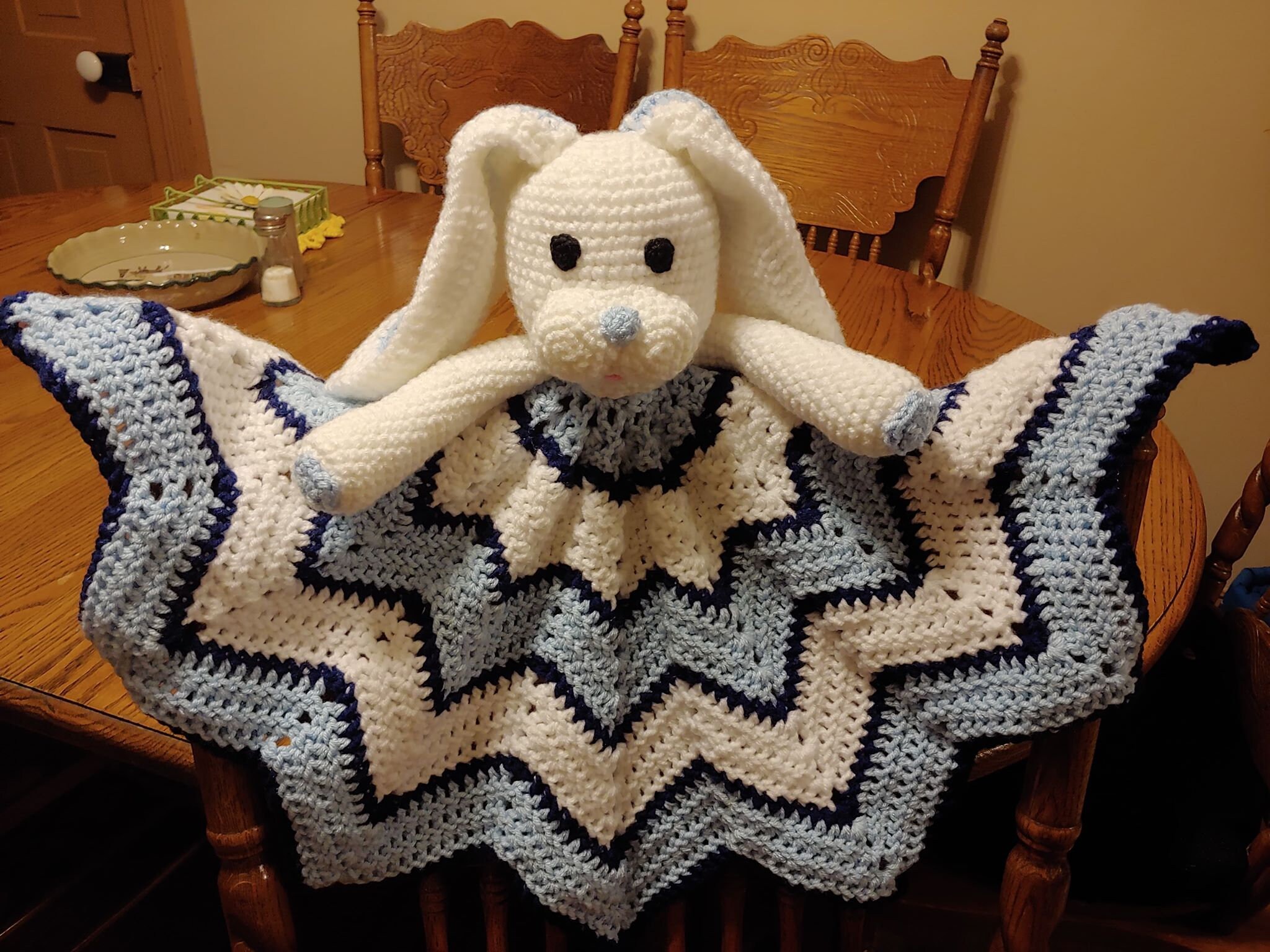 Crochet Pattern Bunny Snuggly Lovey Blanket - Etsy