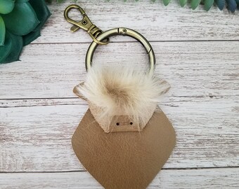 Highland Cow sleutelhanger 'Boters' leren portemonnee bedel