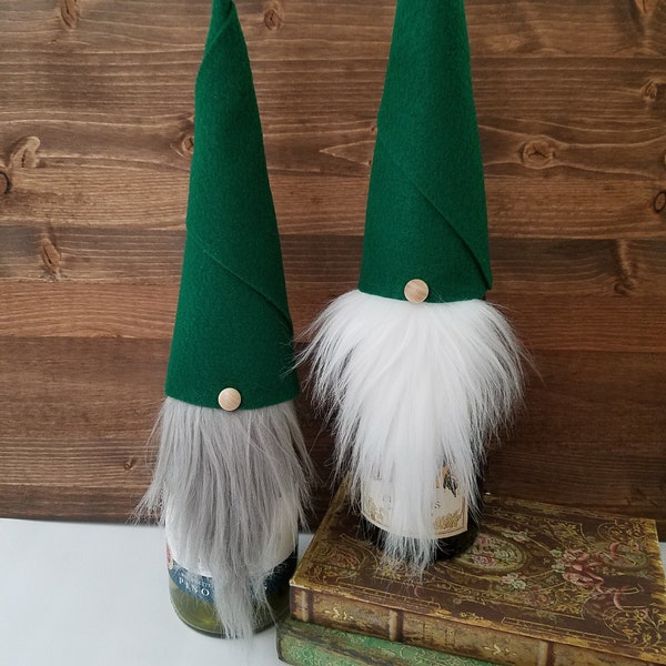 Gnome Wine Bottle Topper/Hostess Gift/Housewarming Gift/Coworker Gift /Gift under 10/Holiday Décor/Christmas Gifts/Christmas Table Décor