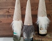 Gnome Wine Bottle Topper Hostess Gift Housewarming Gift Coworker Gift Gift under 10 Holiday Décor Christmas Gifts Christmas Table Décor