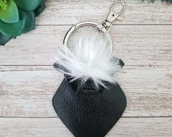 Highland Cow Keychain "Hank" Leather Purse Charm