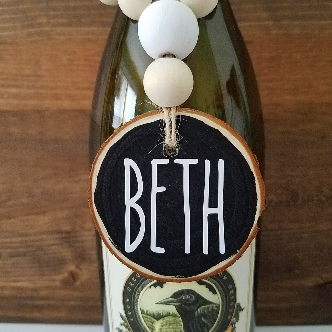 Personalized Name Wine Bottle Gift Tag/Custom Name Gift for Etsy