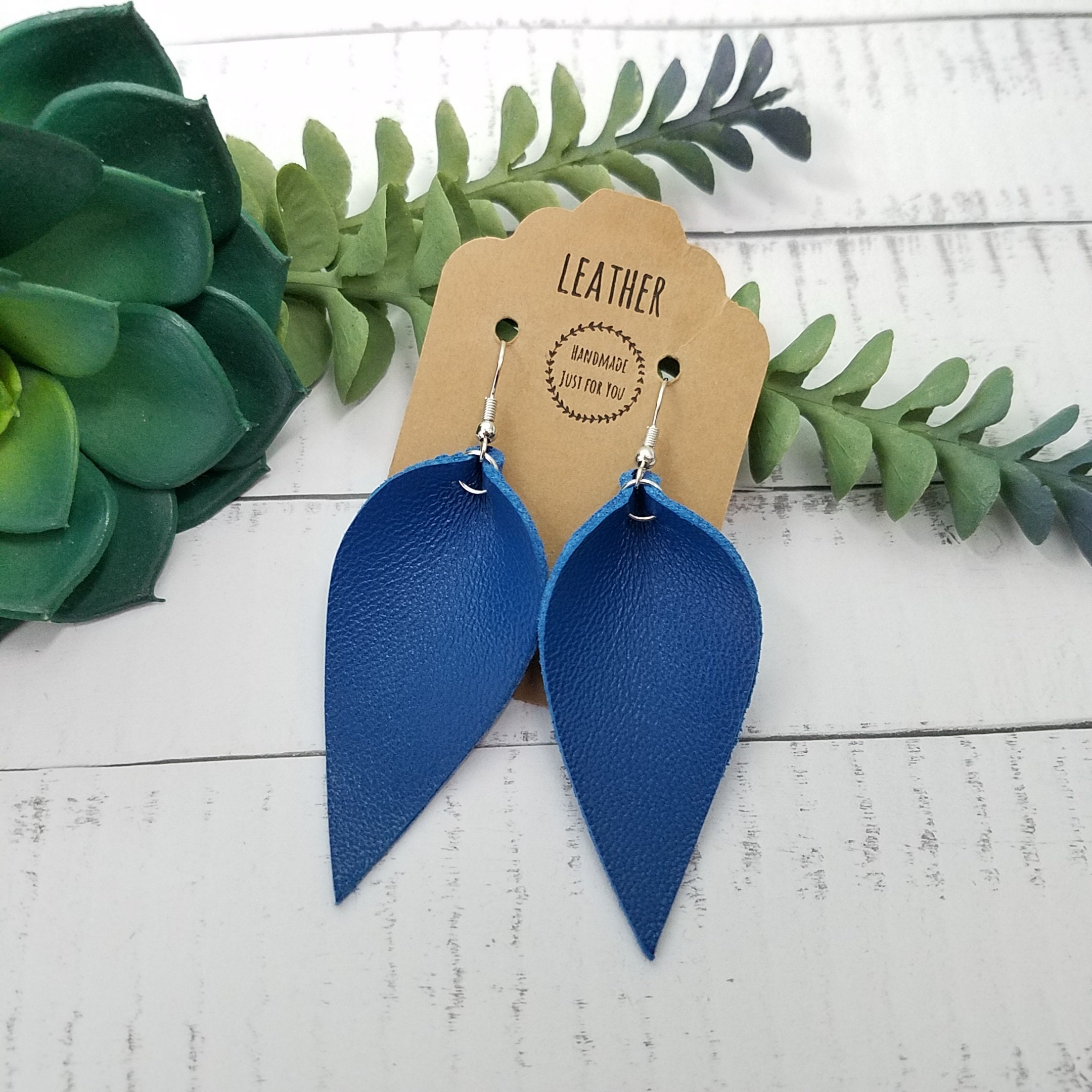 Joanna Earrings with Blue Cabochon Joanna Earrings with Blue Cabochon