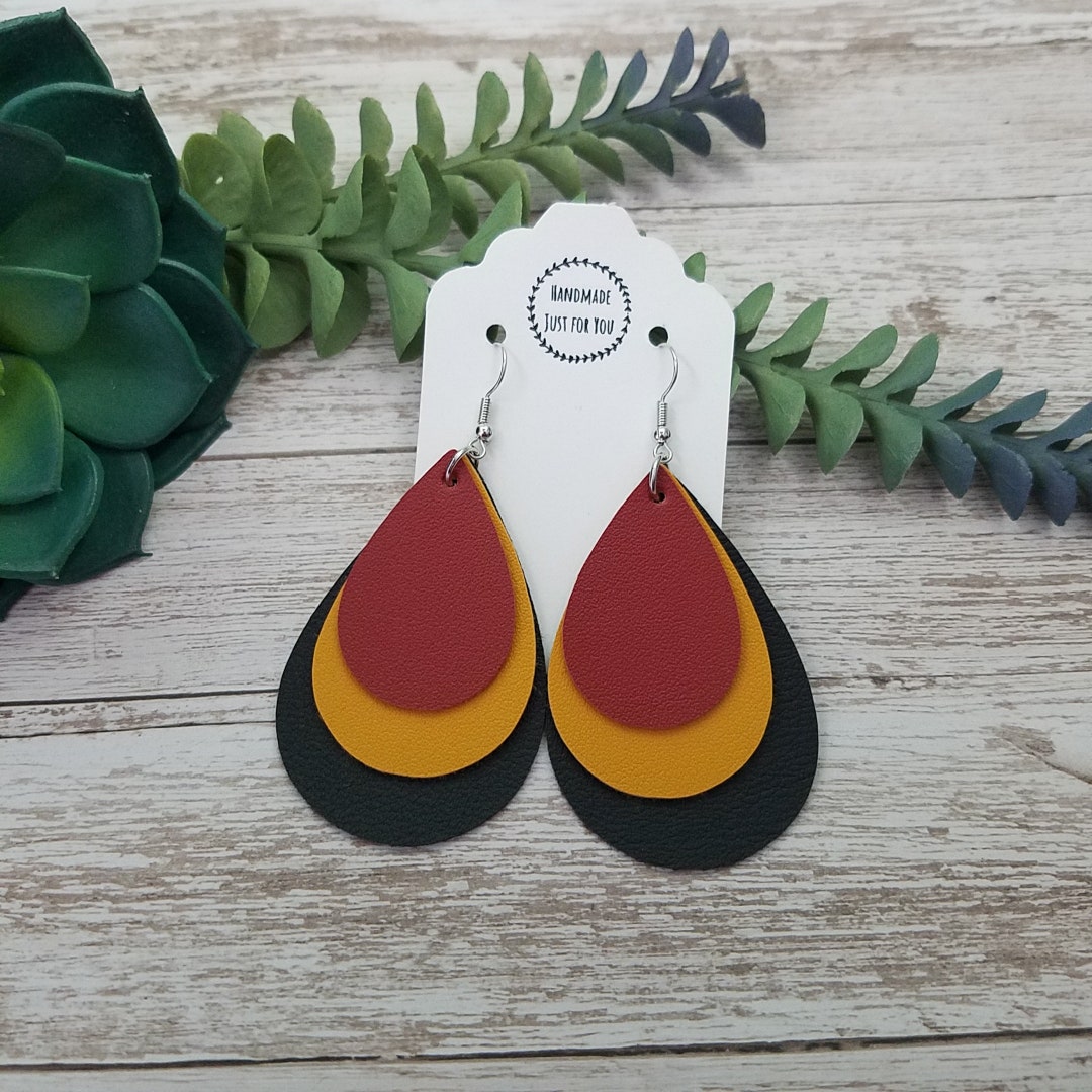 Boucles D'Oreilles Goutte D'Eau Vert Foncé - Créatives Bohèmes Avec Strass, Longues 42 Mm