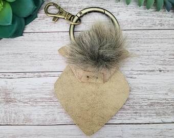 Highland Cow sleutelhanger 'eland' leren portemonnee bedel