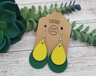 Zokola Orecchini A Goccia In Ecopelle A Forma Di Pallone Da Calcio – Leggeri Con Gancio In Acciaio Inox – 5,7 X 3,8 Cm – Regalo Per Donne E Amici Sportivi