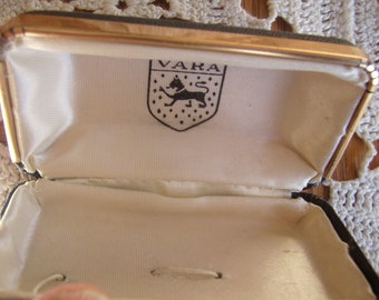 Vintage "VARA" Black Plastic Accessory Box...Tie Bar Box...Men's Vintage Accessory Collector