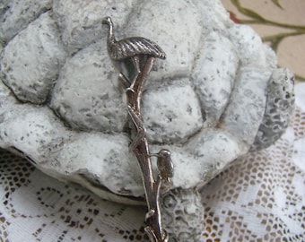 Vintage Silver Australian Emu and Bird Souvenir Spoon...Signed LEGA EPNS