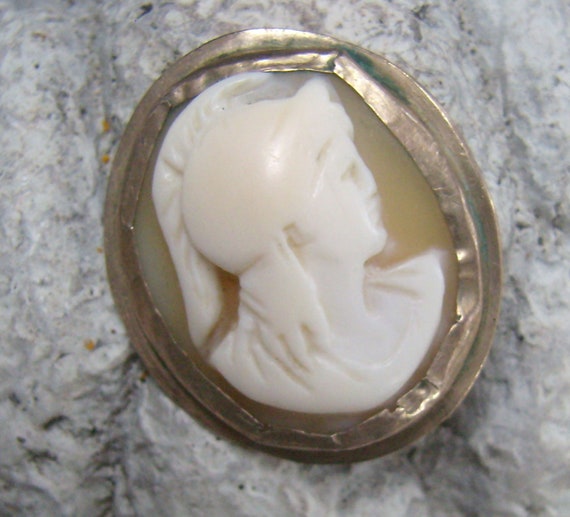 Antique/vintage Roman Soldier Cameo Ring...silver Tone Metal  display picture 1