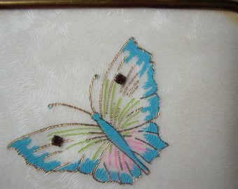 Vintage Butterfly Manicure Sewing Kit, Sheffield Travel Set