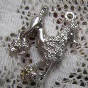 Vintage Sterling Silver Standard Poodle Charm...French 3D Poodle Charm...Bracelet...Poodle Jewelry