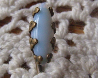 Reduced...Antique Opal/Opaline Stick Pin...Antique Prong Setting...Lapel Pin...Cravat Pin...Circa 1900&#39;s