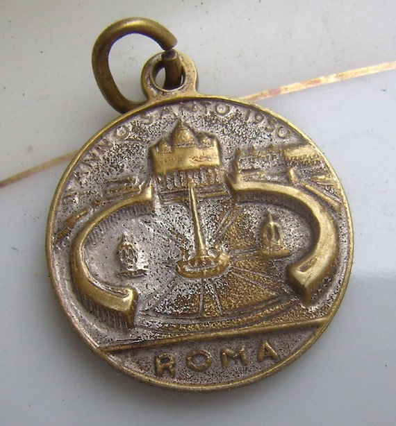 Top Pop‼️ Pius 12世　ヴァチカン公会議メダル Vintage Pope Pius XII Medalpont Maxtiny Roma Medal