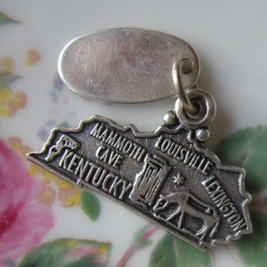 Vintage Sterling Silber NEVADA State Travel Charm... Reno... Carson City... Las Vegas