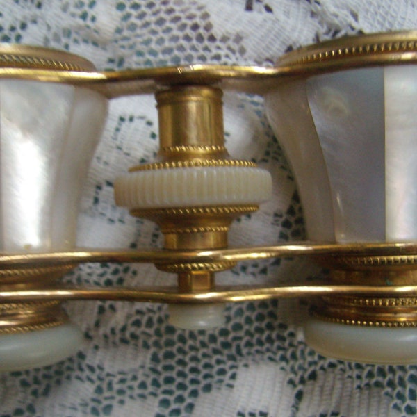 Antique Mother of Pearl Opera Glasses...Colmont FI...PARIS....